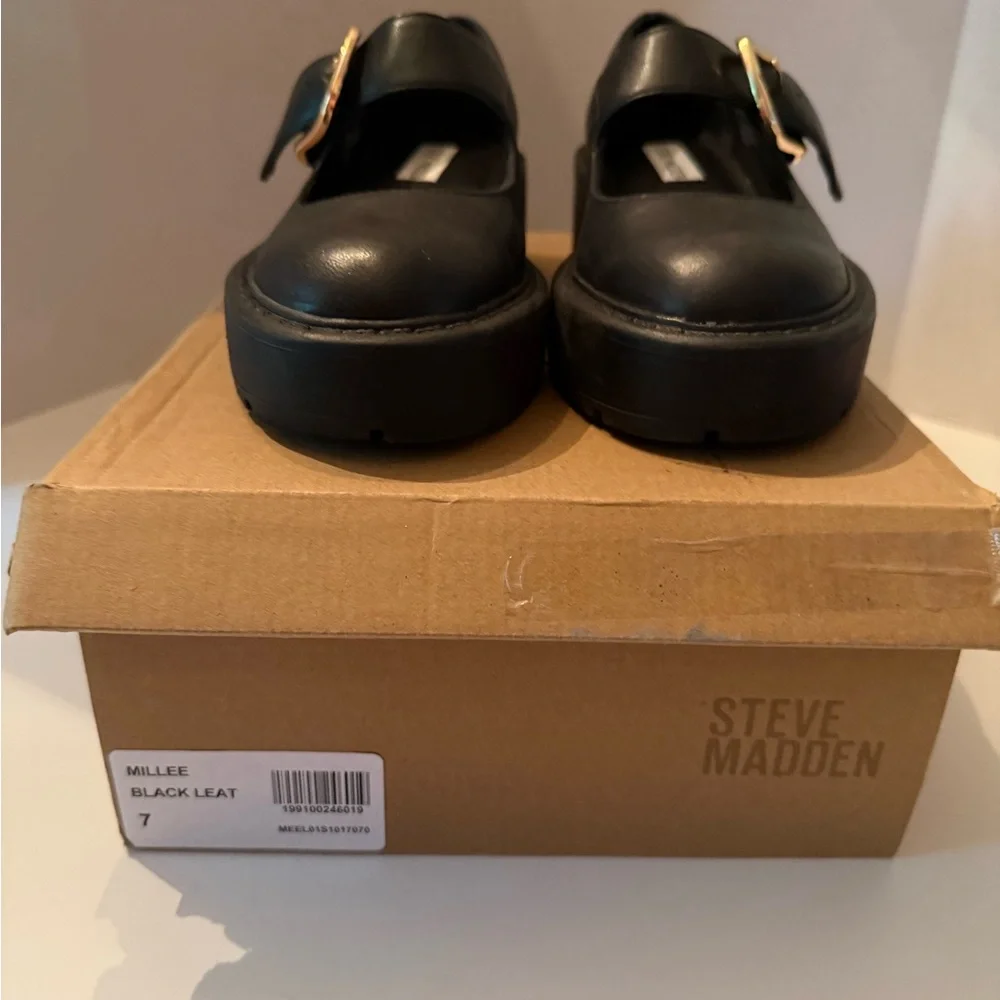 Steve Madden MILLEE Black Platform Mary Jane Shoes Women’s 7 NEW